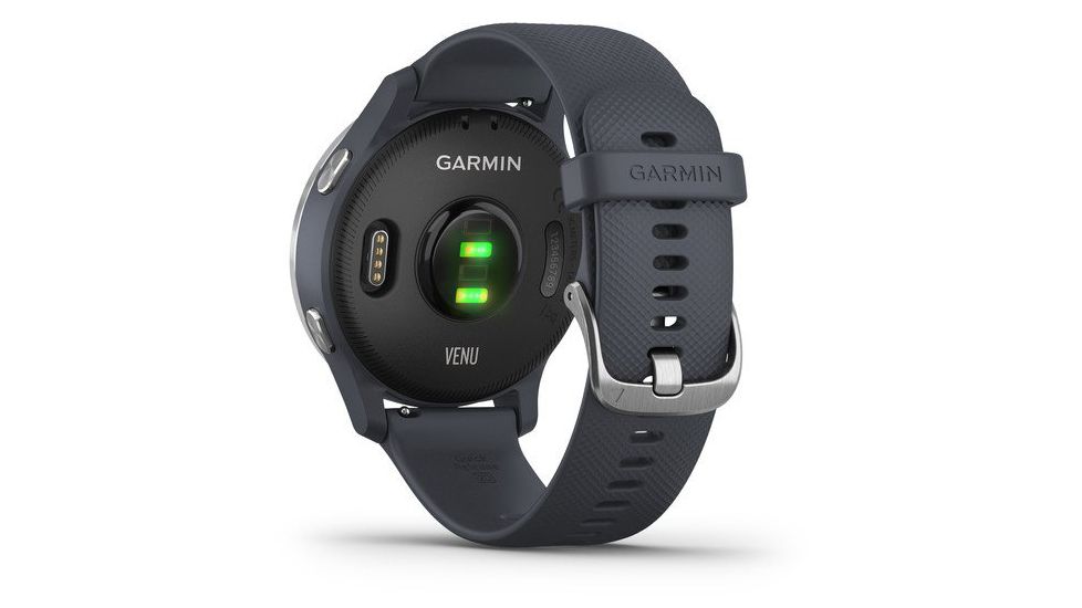 Garmin Venu GPS Smartwatch, Granite Blue/Silver, 010-02173-01