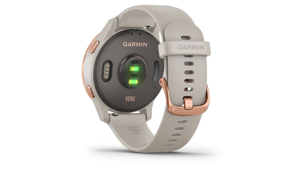 Garmin Venu GPS Smartwatch, Light Sand/Rose Gold, 010-02173-21