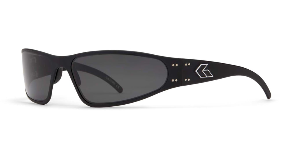 Gatorz Wraptor Sunglasses, Black Frame, Grey Polarized Lens, WRABLK01P