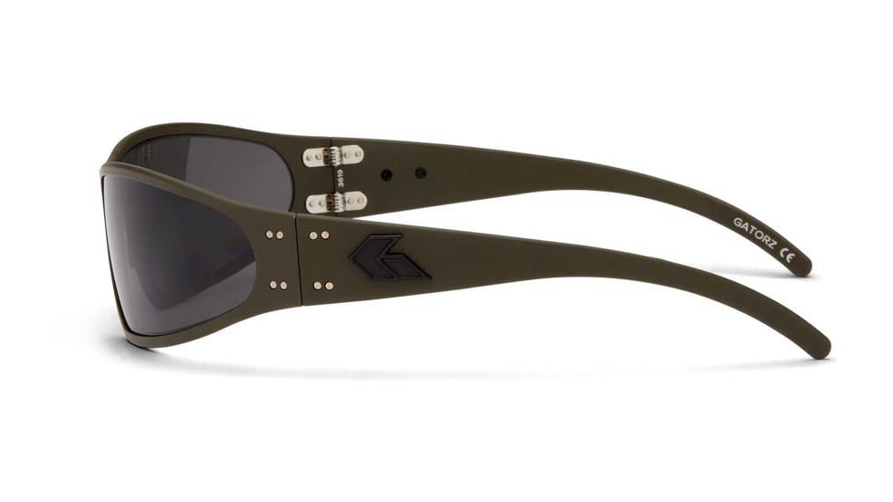 Gatorz Wraptor Sunglasses, Grey Polarized Lens, Cerakote OD Green Frame, WRACOG01P