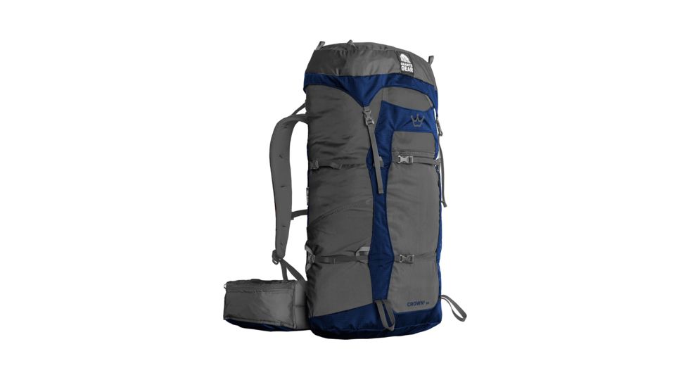 Granite Gear Crown2 Backpack, Flint/Midnight Blue, Regular Torso 5000019-0002