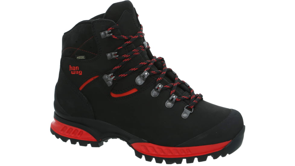 Hanwag Tatra II GTX Hiking Boots - Mens, Black/Red, Medium, 7 US, H200100-12055-7
