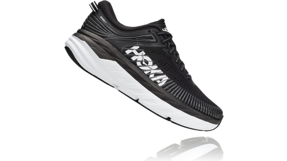 Hoka Bondi 7 Road Running Shoes - Men's, Black / White, 7 US, Regular, 1110518-BWHT-07