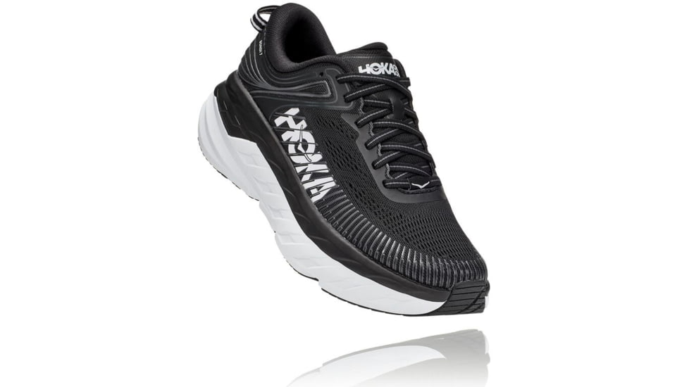 Hoka Bondi 7 Road Running Shoes - Men's, Black / White, 7 US, Regular, 1110518-BWHT-07