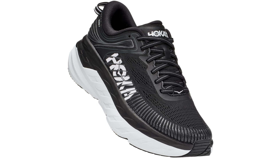 Hoka Bondi 7 Road Running Shoes - Men's, Black / White, 7.5 US, Wide, 1110530-BWHT-07.5EE