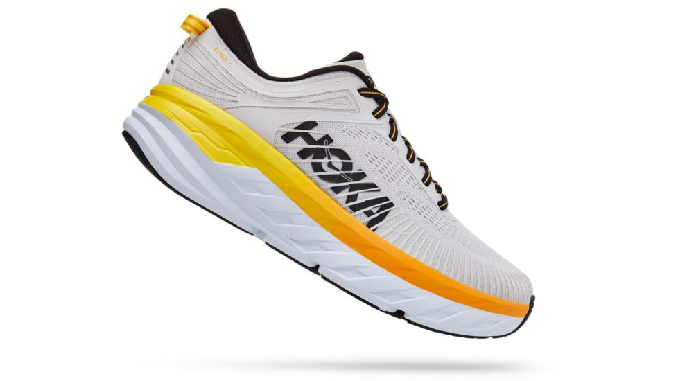 Hoka Bondi 7 Road Running Shoes - Men's, Nimbus Cloud / Radiant Yellow, 12 US, Regular, 1110518-NCRY-12