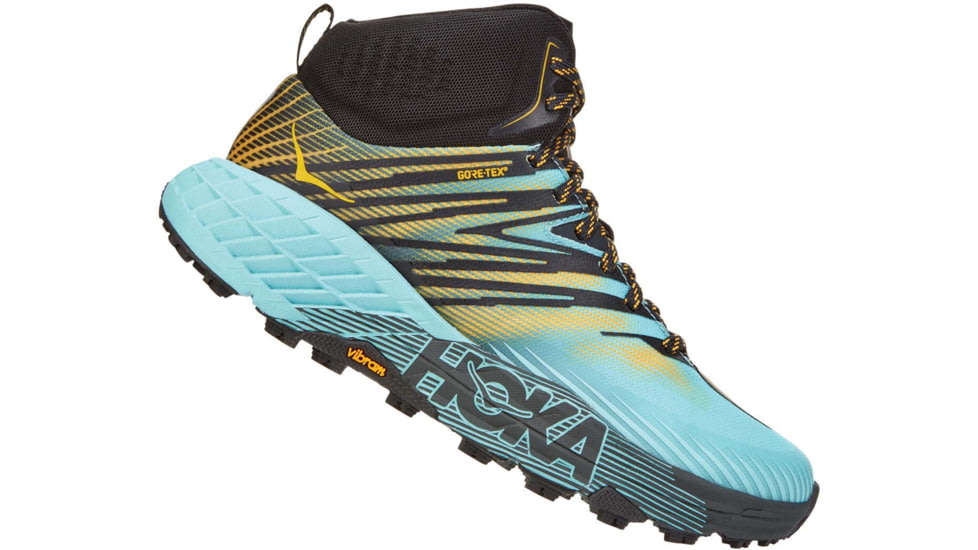 Hoka Speedgoat Mid GTX 2 Hiking Shoes - Women's, Antigua Sand/Golden Rod, 7.5 US, Medium, 1106533-ASGRD-07.5