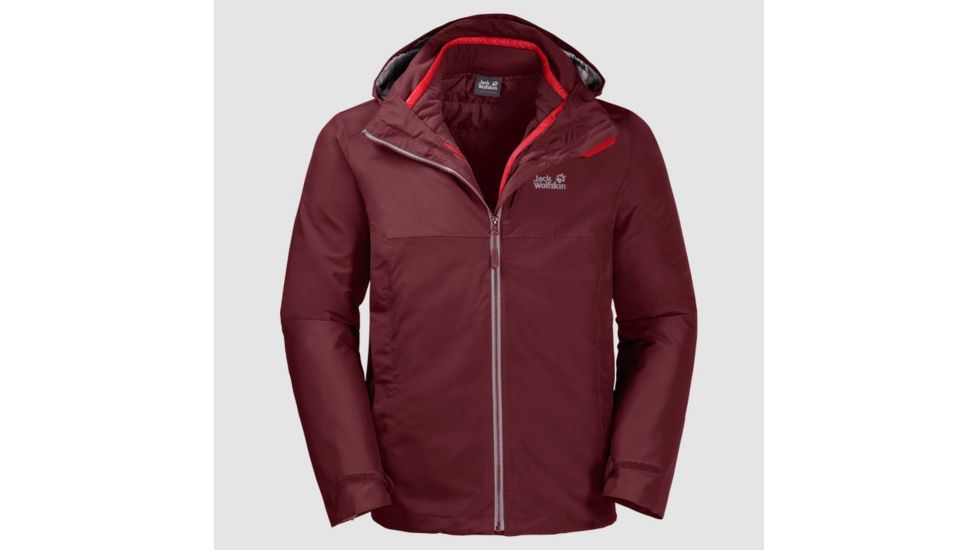 Jack Wolfskin North Fjord Jacket Men, Red Maroon, Small 1110951-2049002