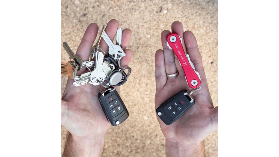 KeySmart KeySmart Rugged Compact Key Holder, Red, KS607-RED