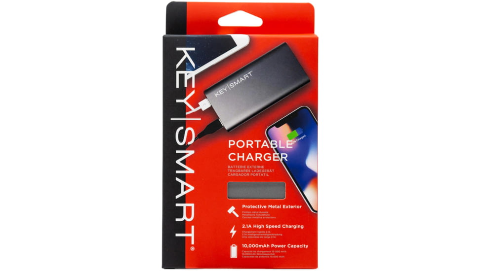 KeySmart Portable Charger, Silver, KS356