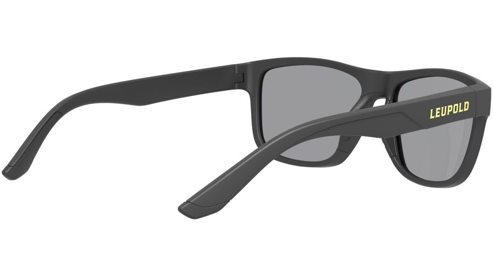 Leupold Katmai Sunglasses, Matte Black Frame, Square Shadow Gray Flash Lens, Polarized, Narrow-Regular, 179097