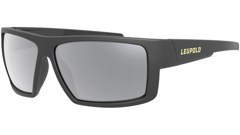 Leupold Switchback Mens Sunglasses, Matte Black Frame, Square Shadow Gray Flash Lens, Polarized, Regular-Wide, 179092