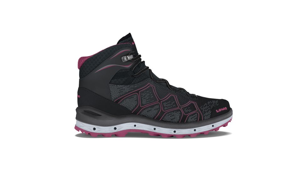 Lowa Aerox GTX Mid Surround Hiking Boots - Women's, Black/Berry, 7, 3206119952-7