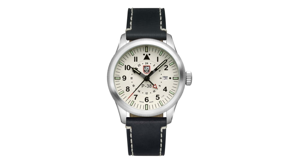 Luminox P-38 Lightening 9520 Series Watch, Beige/Black, 42mm, XA.9527