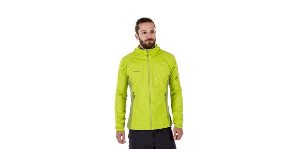 Mammut Mens Kento Light SO Hooded Jacket, Sprout-Dark Sprout, S, 1010-23250-4593-113