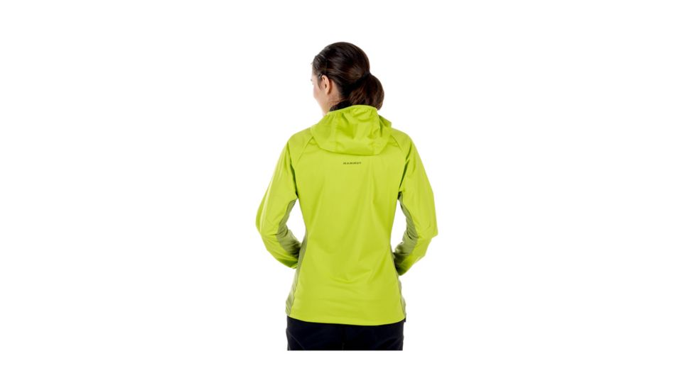 Mammut Womens Keiko Light SO Hooded Jacket, Sprout-Dark Sprout, XXS, 1010-23260-4593-111