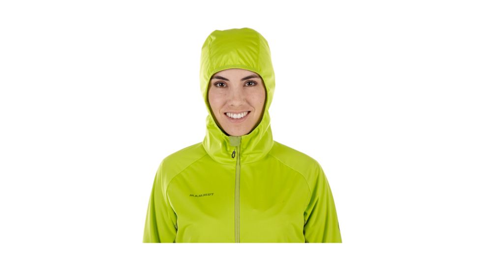 Mammut Womens Keiko Light SO Hooded Jacket, Sprout-Dark Sprout, XXS, 1010-23260-4593-111
