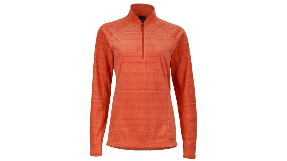 Marmot Rocklin 1/2 Zip - Women's-Living Coral â Womens Clothing Size: Large, Chest/Body Size: 39 