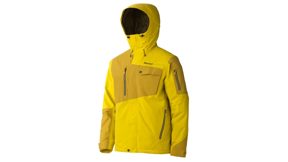 Marmot Tram Line Jacket - Men's-Yellow Vapor/Green Mustard-Small