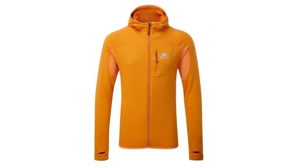 Mountain Equipment Eclipse Hooded Jacket - Mens-Electrum/Marmalade-Large