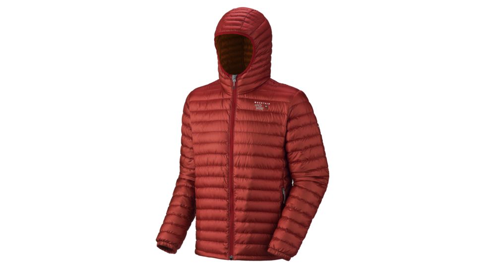 Mountain Hardwear Nitrous Hooded Down Jacket - Men's-Medium-Red