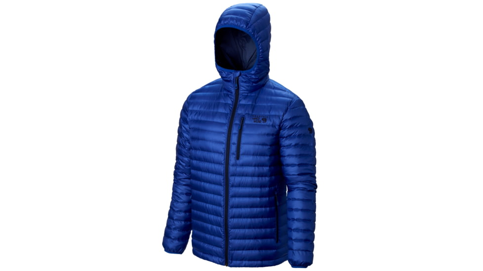 Mountain Hardwear Nitrous Hooded Down Jacket - Mens-Azul-X-Large