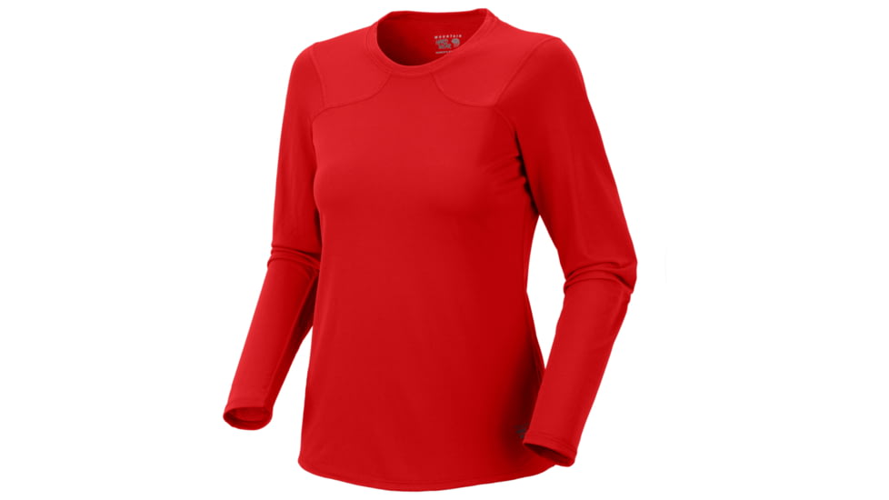 Mountain Hardwear Wicked Lite Long Sleeve - Women's-Poppy Red-Small
