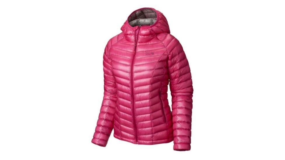 Mountain Hardwear Ghost Whisperer Hooded Down Jacket - Womens-Haute Pink-Medium mth0795-Haute Pink-Medium