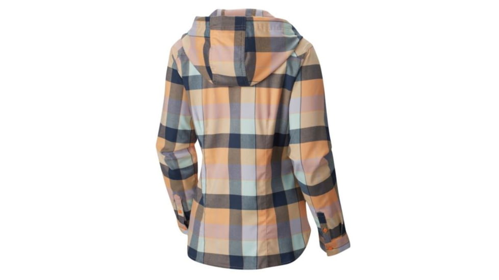 Mountain Hardwear Stretchstone Flannel Hooded Shirt - Womens-Peach-Large mth0791-Peach-Large