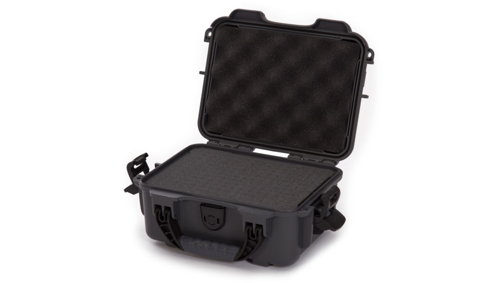 Nanuk 904 Protective Hard Case w/ Cubed Foam, 10.2in, Waterproof, Graphite, 904S-010GP-0A0