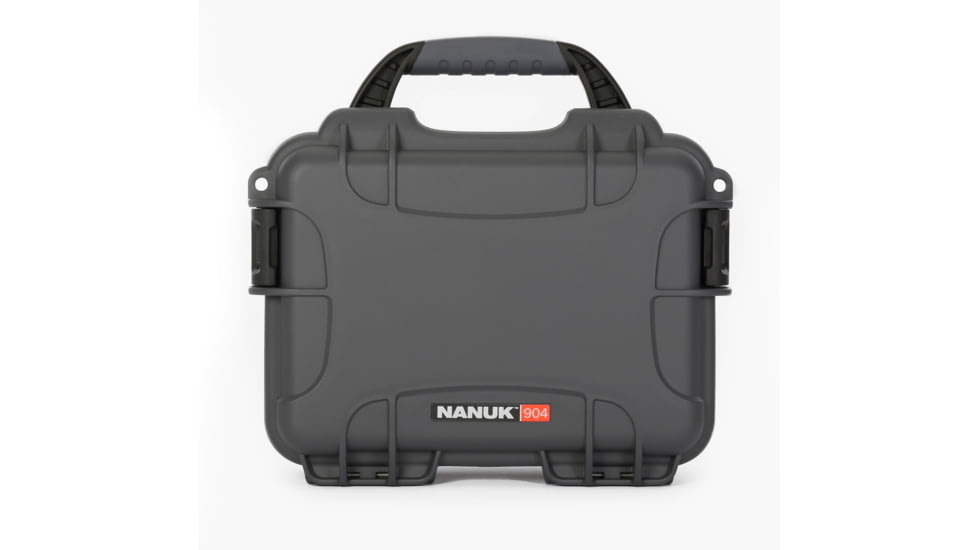 Nanuk 904 Protective Hard Case w/ Cubed Foam, 10.2in, Waterproof, Graphite, 904S-010GP-0A0
