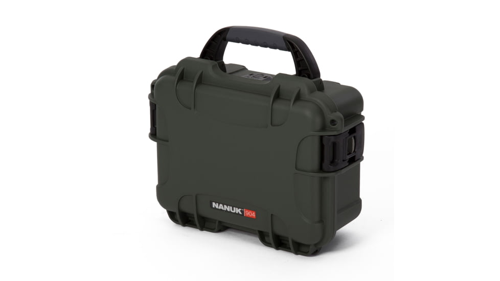 Nanuk 904 Protective Hard Case, 10.2in, Waterproof, Olive, 904S-000OL-0A0