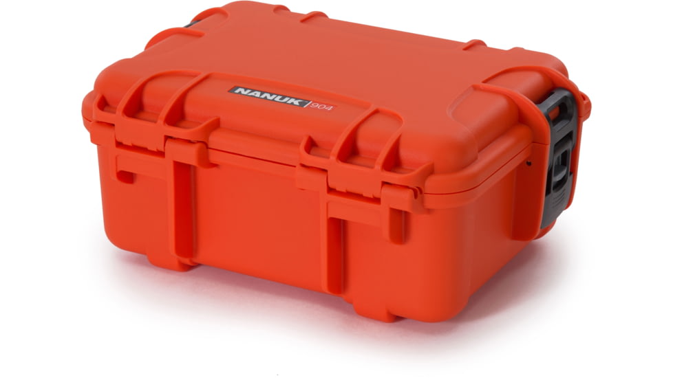 Nanuk 904 Protective Hard Case w/ Cubed Foam, 10.2in, Waterproof, Orange, 904S-010OR-0A0