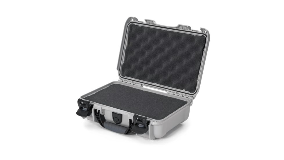 Nanuk 909 Protective Hard Case w/ Foam, 12.6in, Silver, Small, 909S-010SV-0A0