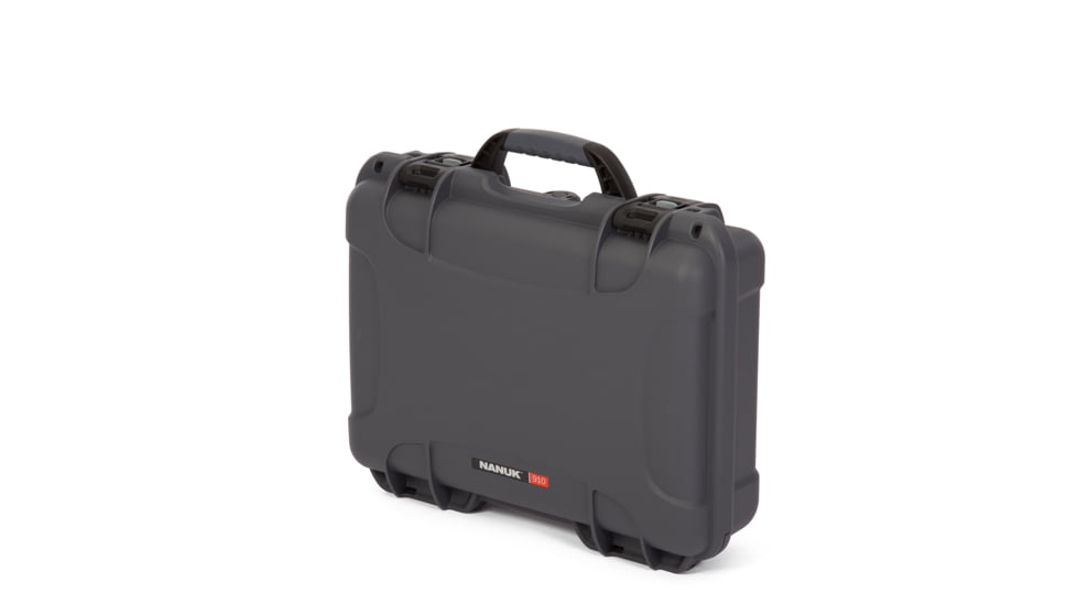 Nanuk 910 Protective Hard Case, 14.3in, Waterproof, w/ Foam, Graphite, 910S-010GP-0A0