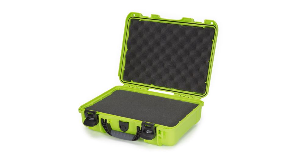 Nanuk 910 Protective Hard Case, 14.3in, Waterproof, w/ Foam, Lime, 910S-010LI-0A0