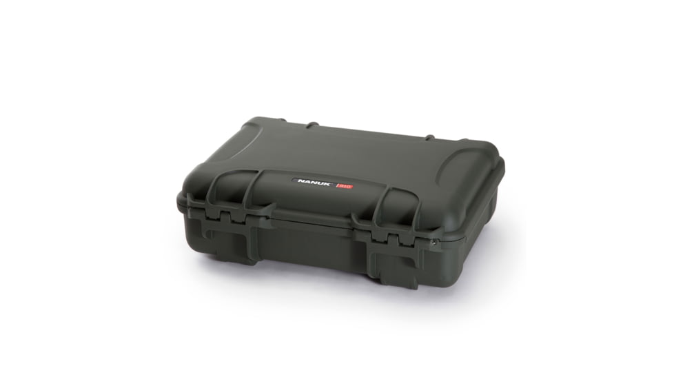Nanuk 910 Protective Hard Case, 14.3in, Waterproof, Olive, 910S-000OL-0A0