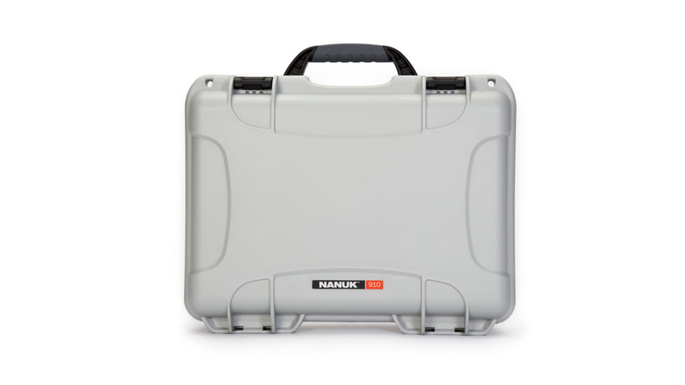 Nanuk 910 Protective Hard Case, 14.3in, Waterproof, w/ Foam, Silver, 910S-010SV-0A0