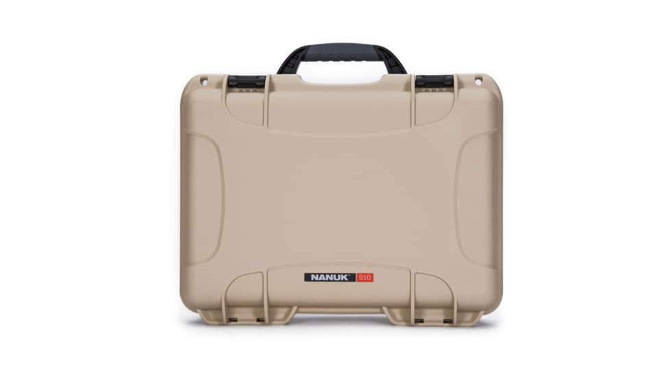 Nanuk 910 Protective Hard Case, 14.3in, Waterproof, Tan, 910S-000TN-0A0