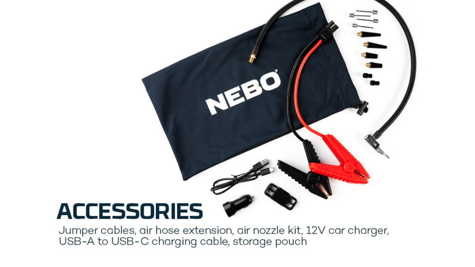 Nebo Assist Air Jump Starter for Cars, 1500 amps, NEB-PBK-0004