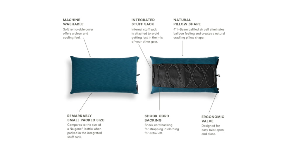 NEMO Equipment Fillo Luxury Pillow, Abyss, 811666031280