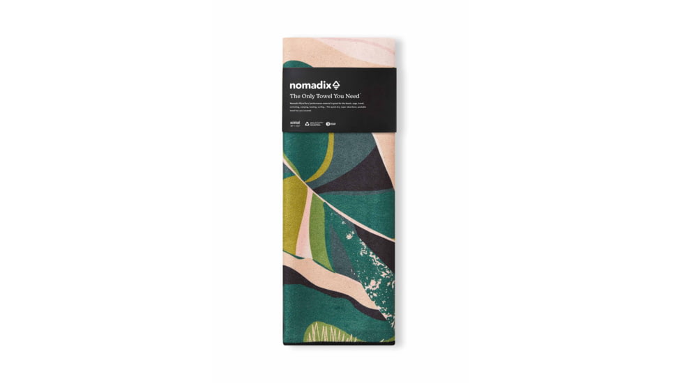 Nomadix Original Towel, Monstera Green Pink, One Size, NM-MONS-102
