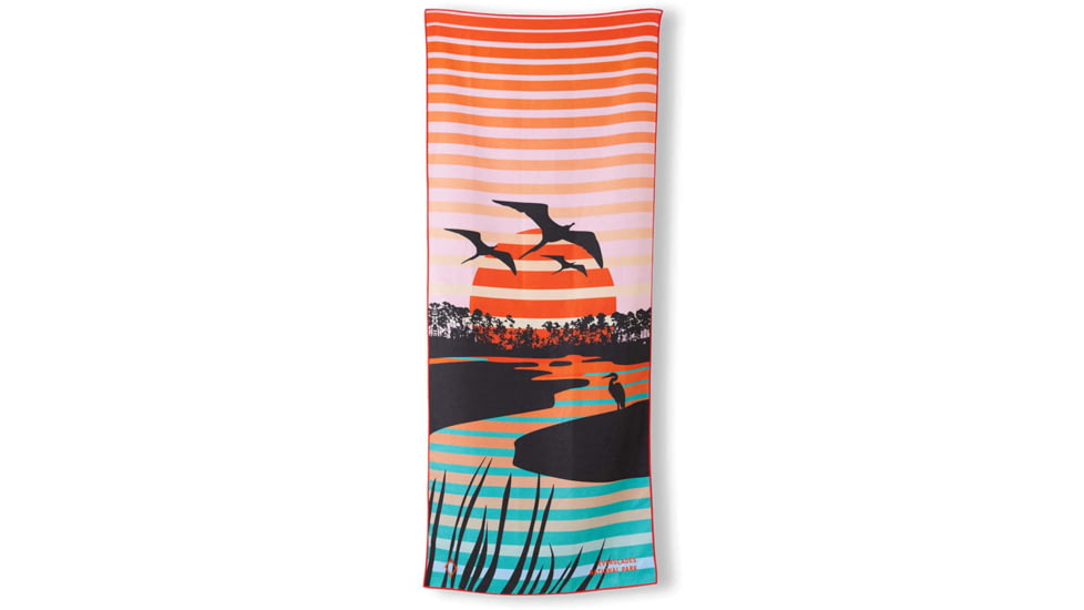 Nomadix Original Towel, National Parks - Everglades Pink Teal, One Size, NM-GLAD-101