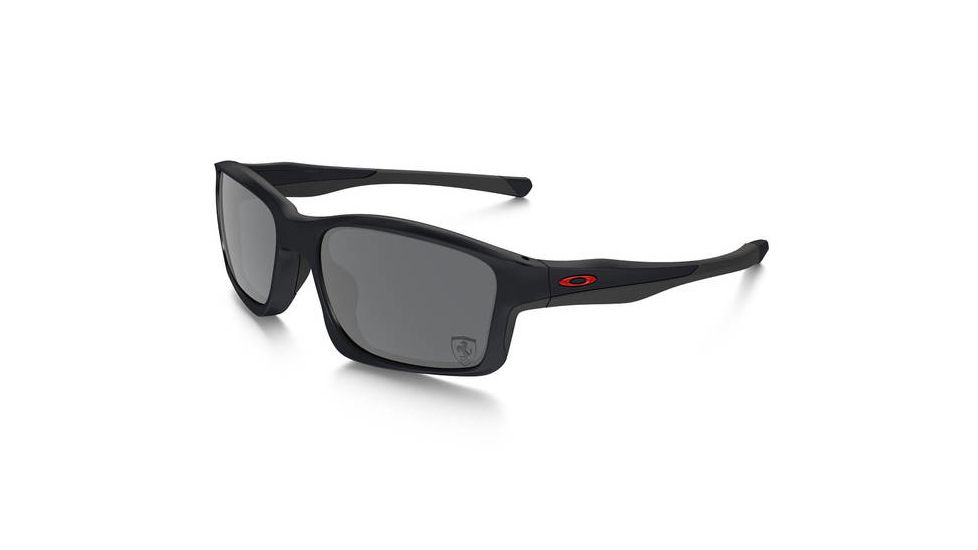 Oakley Chainlink Ferrari Edition Mens Sunglasses, Matte Steel Frame, Black Iridium Lens OO9247-13