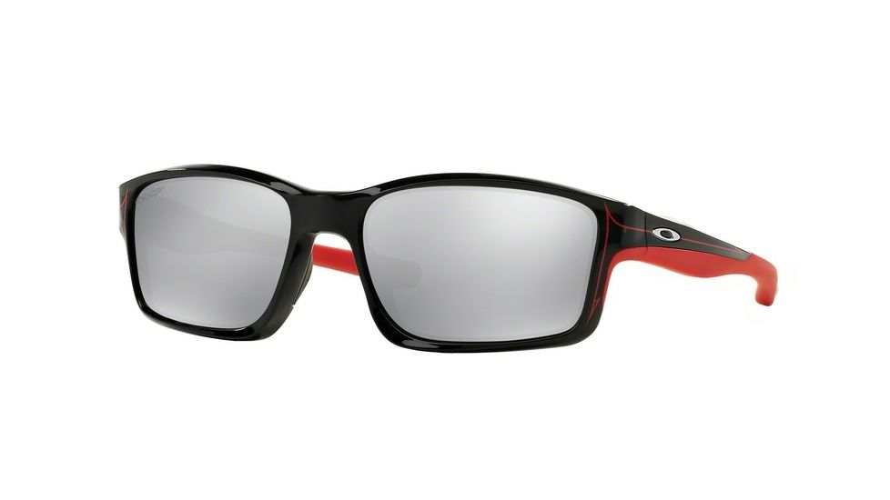 Oakley Chainlink Mens Sunglasses 924719-57 - Polished Black Frame, Chrome Iridium Lenses