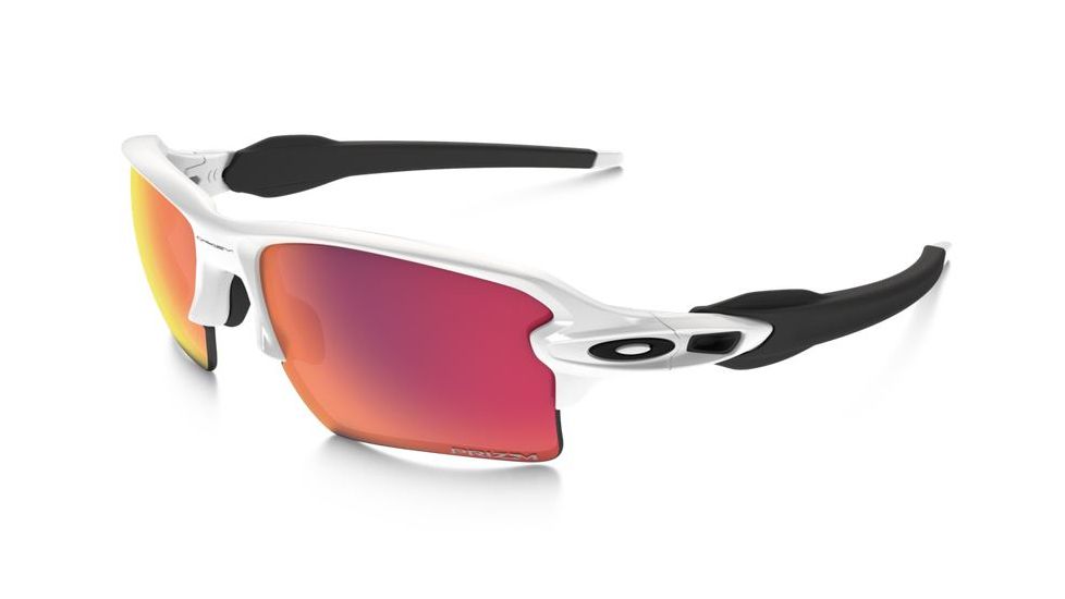 Oakley Flak 2.0 XL Sunglasses Polished White Frame, Prizm Baseball Outfield Lens-OO9188-03