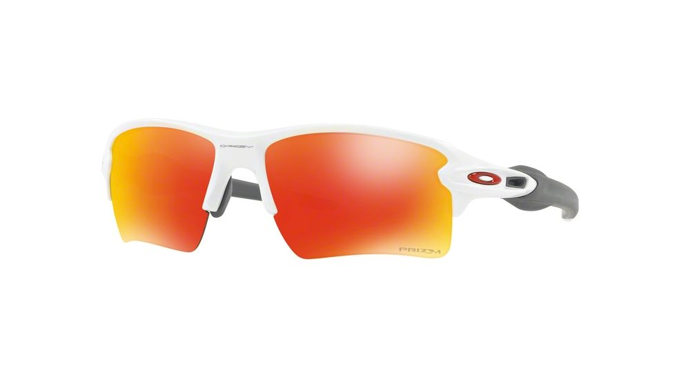 Oakley Flak 2.0 XL Sunglasses 918893-59 - Polished White Frame, Prizm Ruby Lenses