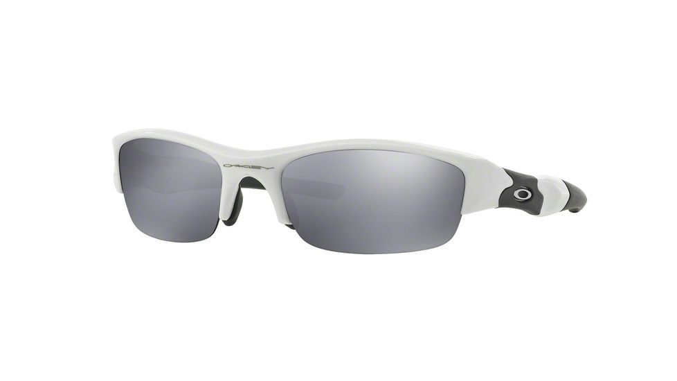 Oakley Flak Jacket Sunglasses 03-882-63 - Polished White Frame, Black Iridium Lenses
