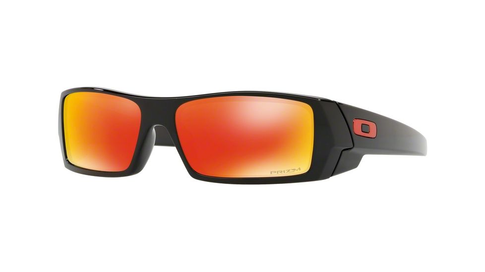 Oakley GasCan Sunglasses 901444-60 - Polished Black Frame, Prizm Ruby Lenses