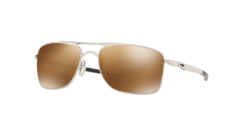 Oakley GAUGE 8 OO4124 Sunglasses 412409-62 - Polished Chrome Frame, Prizm Tungsten Polarized Lenses